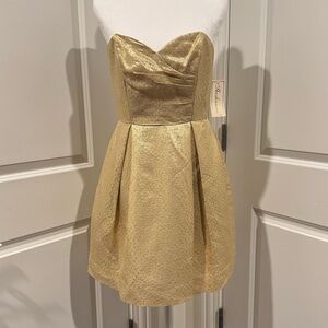 NWT Shoshanna Gold Party Dress